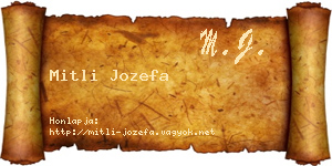 Mitli Jozefa névjegykártya